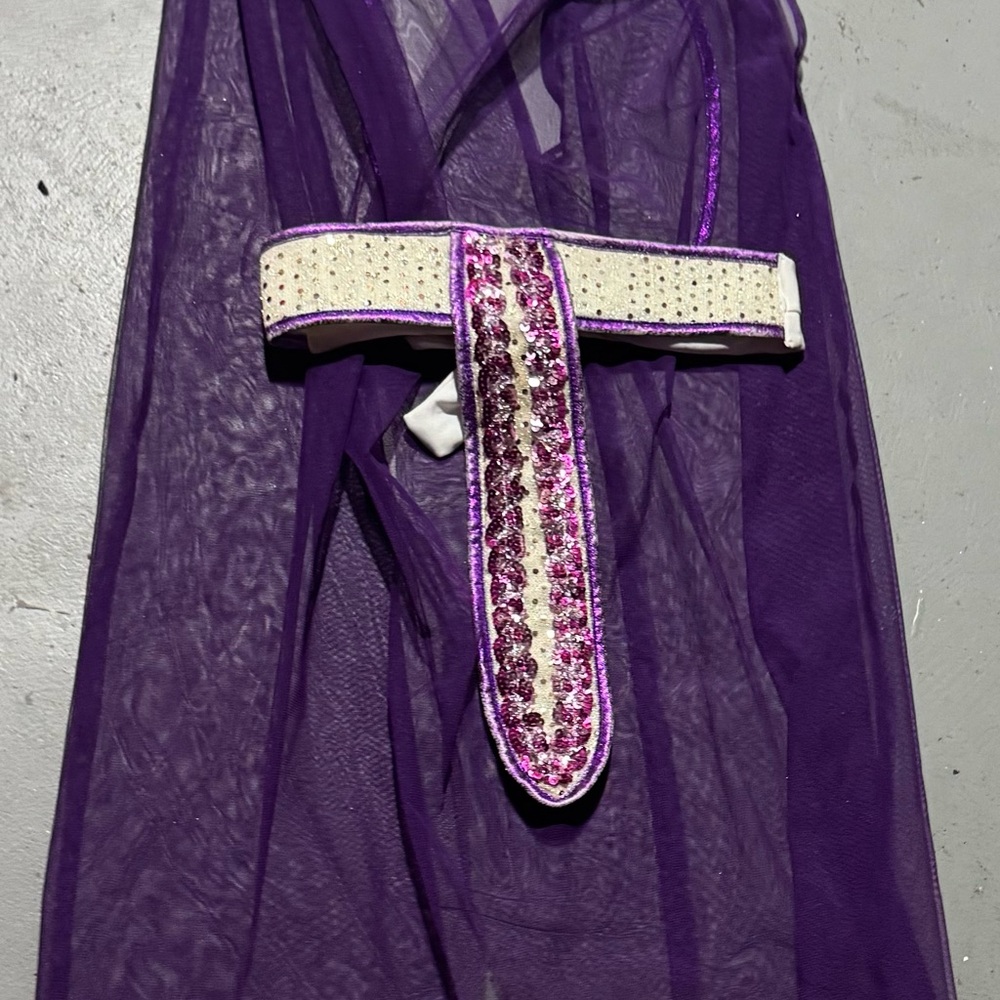 Purple and Pink Embellished Women's cape and belt Halloween costume